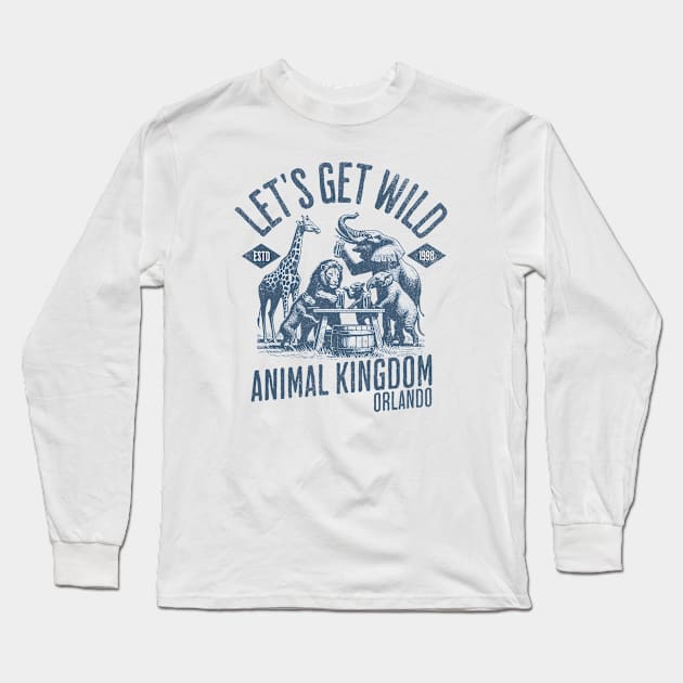 Let's Get Wild Animal Kingdom Orlando Florida Long Sleeve T-Shirt by Joaddo